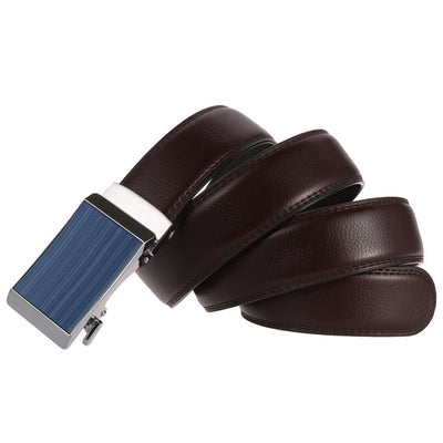 Cinturón de Cuero Genuino con Hebilla Automática para Hombre - Estilo Ejecutivo - Image 13