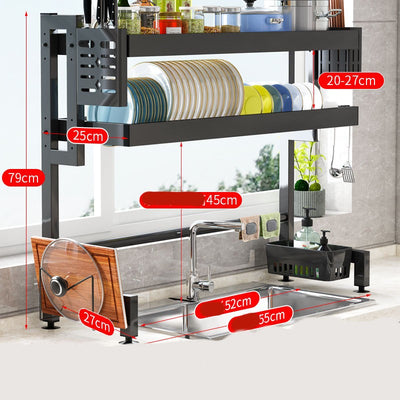 Organizador de Fregadero con Estante de Almacenamiento y Escurridor - Image 11