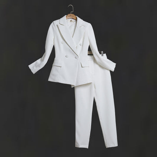 Pantalones de Traje Casual Profesional para Mujer - Conjunto Dos Piezas - Image 8