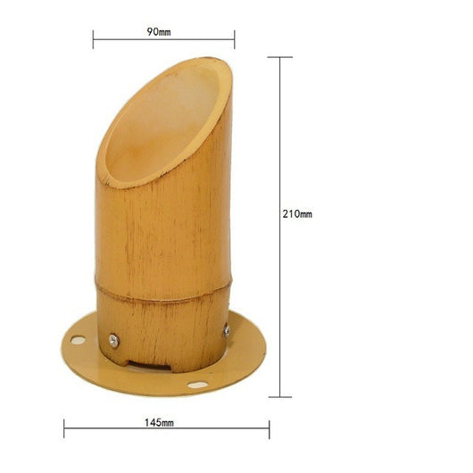 Lámpara Solar de Jardín Bambú y Resina - Diseño Paisajístico Rústico - Image 3
