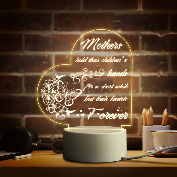 Lámpara Nocturna Cálida Personalizada para Habitación Materna