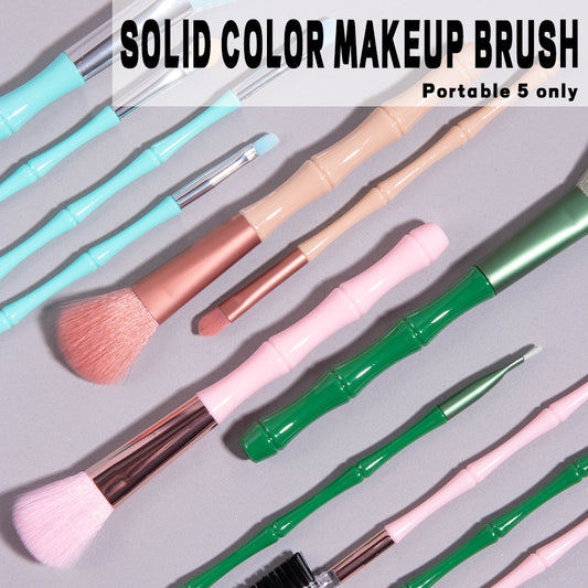 Set de 5 Brochas de Maquillaje Portátil Premium