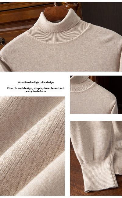 Suéter Cuello Alto para Hombre Otoño Invierno - Abrigo Interior Versátil - Image 53