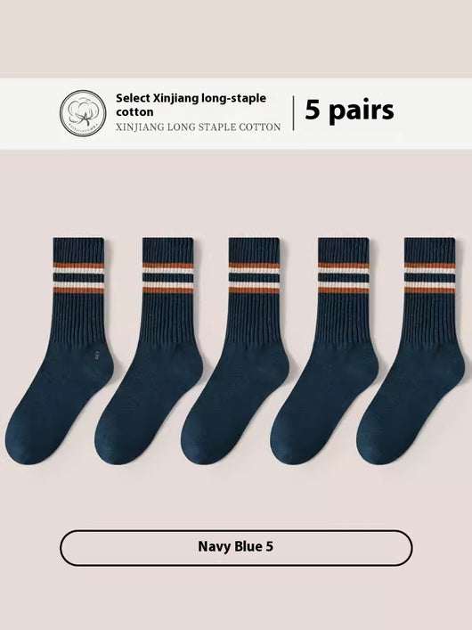 Calcetines Deportivos de Algodón Puro para Hombre - Talla Grande, Transpirables y Cómodos - Image 9