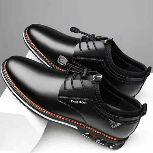 Zapatos de Cuero para Hombre Punta Redonda - Comodidad y Estilo Moderno - Image 10