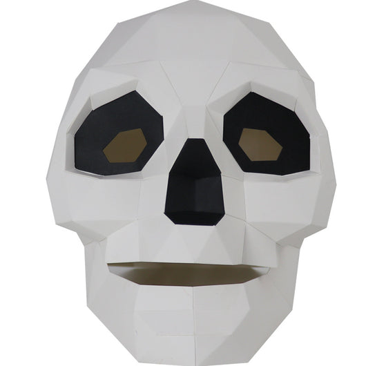 Máscara de Calavera Demonio de Papel para Disfraces DIY - Versión Nueva Halloween - Image 3