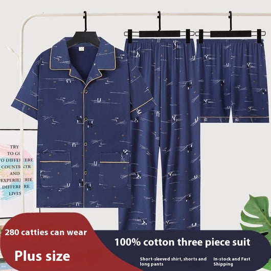 Pijama de Tres Piezas Manga Corta para Hombre - Image 8
