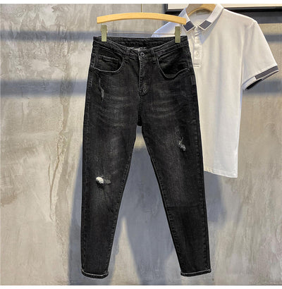 Pantalones Slim Fit Coreanos Retro - Estilo Casual Trendy