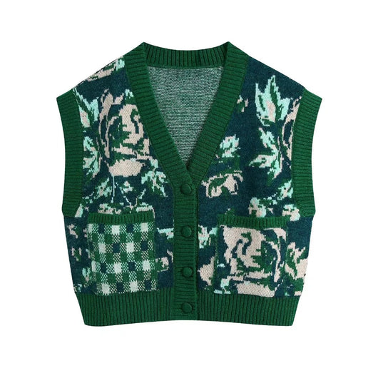 Chaleco Tejido Jacquard Minimalista Casual - Image 6