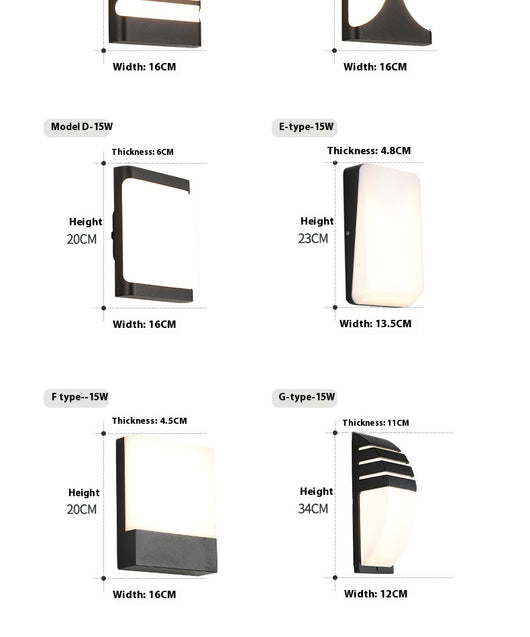 Lámpara LED Impermeable para Balcón y Jardín - Diseño Moderno Minimalista - Image 25