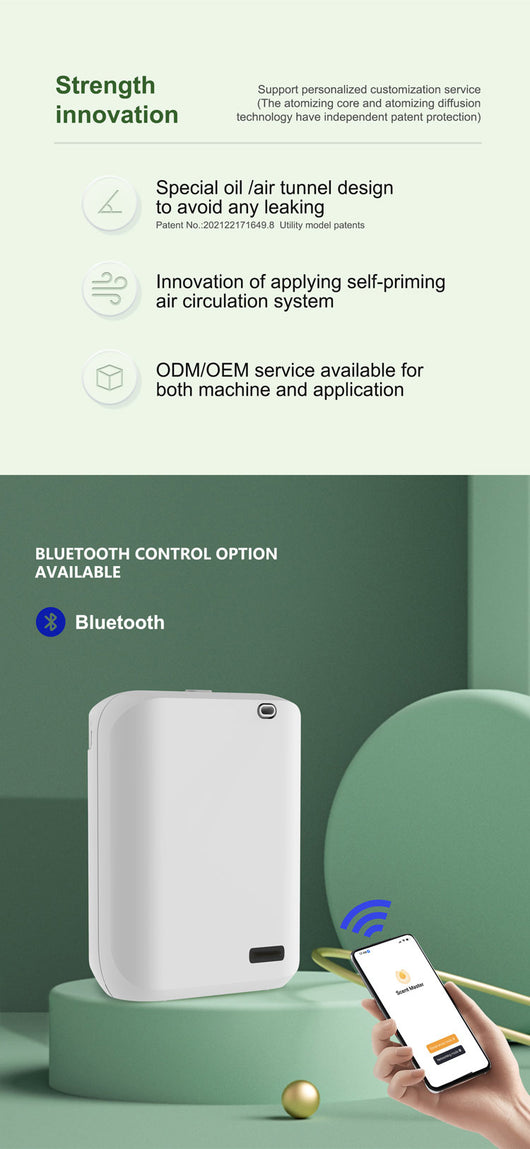 Difusor de Aroma Inteligente 150ml con Control por App y Montaje en Pared - Image 10