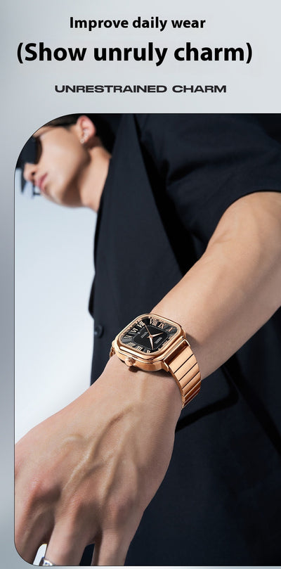 Reloj Mecánico Automático Cuadrado Resistente al Agua con Esfera Luminiscente - Image 15