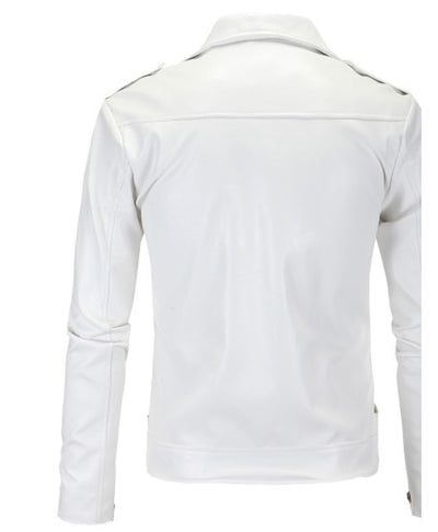 Chaqueta de Cuero Ajustada Estilo Motociclista Clásico Británico - Image 13
