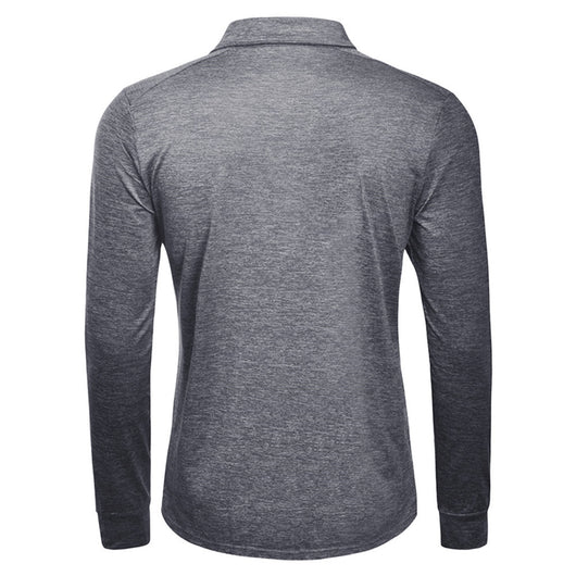 Camiseta Manga Larga Cuello Solapa Hombre - Colores Sólidos - Image 14