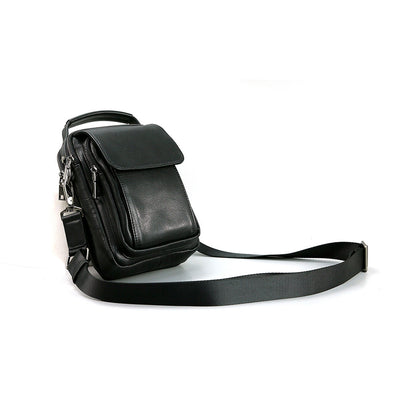 Bolsa Mensajera de Cuero Genuino Retro - Estilo Casual para Hombre - Image 3