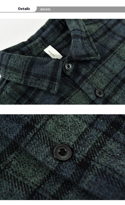 Camisa Casual de Cuadros Retro para Hombre - Image 17