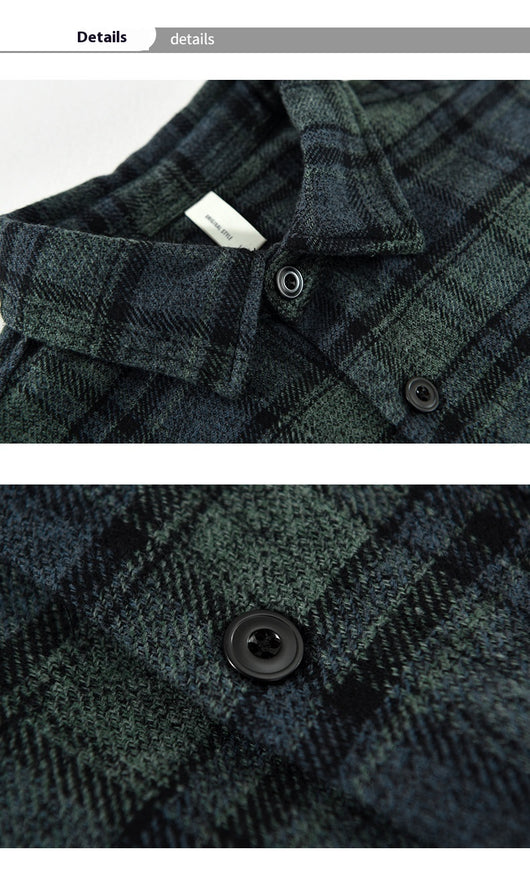 Camisa Casual de Cuadros Retro para Hombre - Image 17