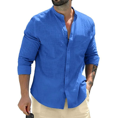 Camisas de Algodón para Hombre Manga Larga Estilo Ejecutivo Otoño - Image 6