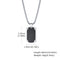 Colar Masculino de Aço Titânio com Pingente em Branco de Fibra de Carbono Estilo Militar Dog Tag 2085