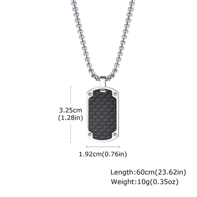 Placa Militar de Titanio y Fibra de Carbono - Dije Personalizable para Hombre - Image 3
