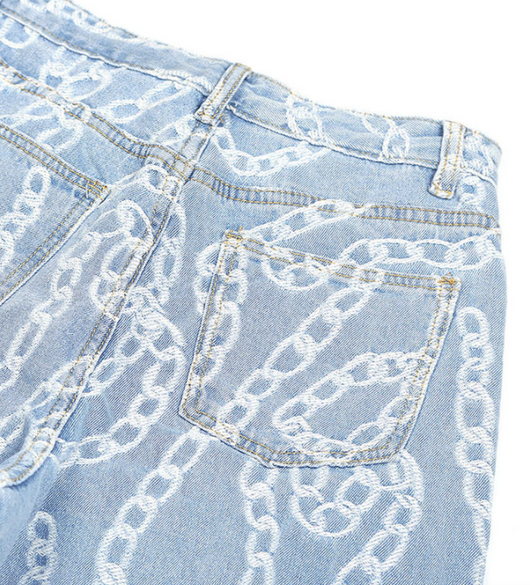 Pantalones Rectos Sueltos Rotos Estilo Papá Drapeado - Image 11