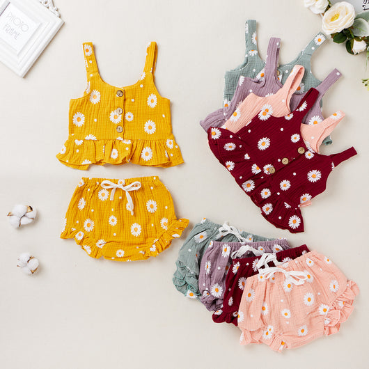 Conjunto de Dos Piezas para Niña con Tirantes y Shorts Estampado - Image 23