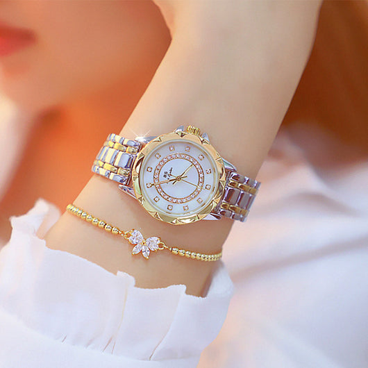 Reloj de Lujo para Mujer con Pulsera de Acero y Diamantes - Image 11