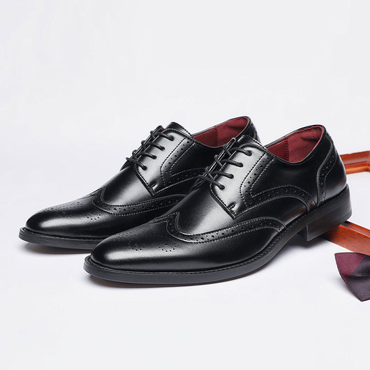 Zapatos de Cuero Tallado con Cordones y Suela Ancha Estilo Británico - Image 6