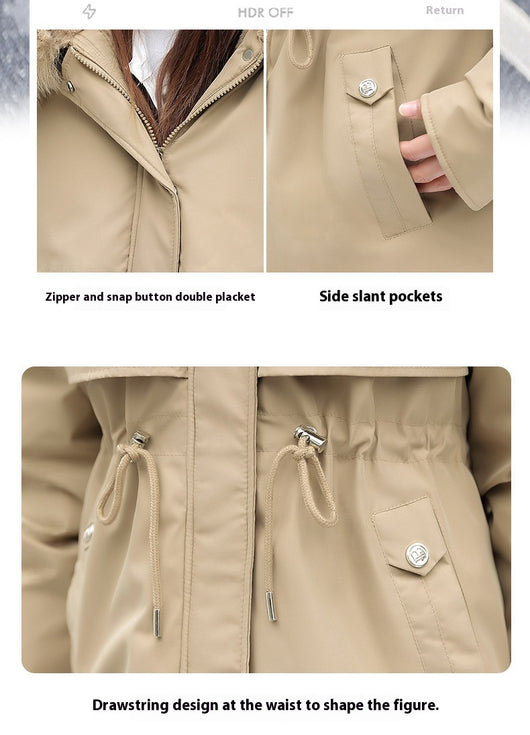 Chaqueta Acolchada Mujer con Cuello de Pelaje y Forro Polar - Image 16