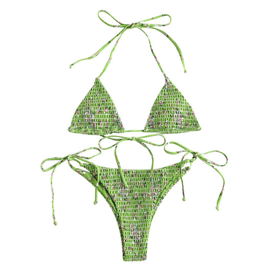 Bikini Estampado Dividido Europeo Americano para Mujer - Image 9