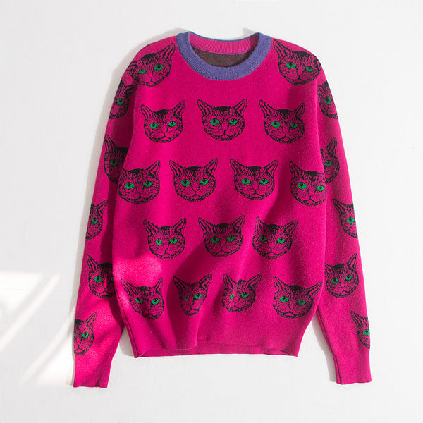 Suéter Jacquard Cuello Redondo Manga Larga