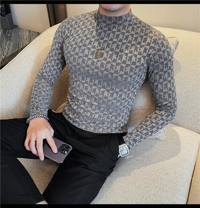 Camiseta Cuello Alzado Tendencia Moderna para Hombre - Image 11