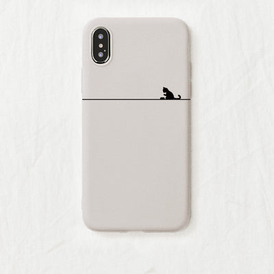 Funda Minimalista de Gatito para Teléfono - Compatible con Apple - Image 4