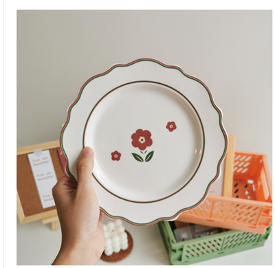 Plato Llano Cerámica Estilo Japonés Tulipán - Diseño Elegante y Funcional - Image 33