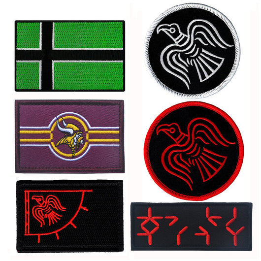 Parche Vikingo con Velcro y Bordado de Bandera - Image 10