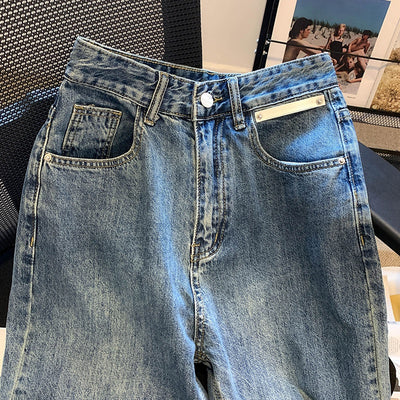 Pantalones Vaqueros Cintura Alta Ancha Rectos Efecto Limpiador - Image 14