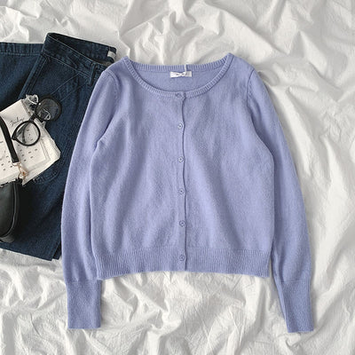 Cardigan Básico de Punto para Mujer - Estilo Relajado Primavera - Image 16