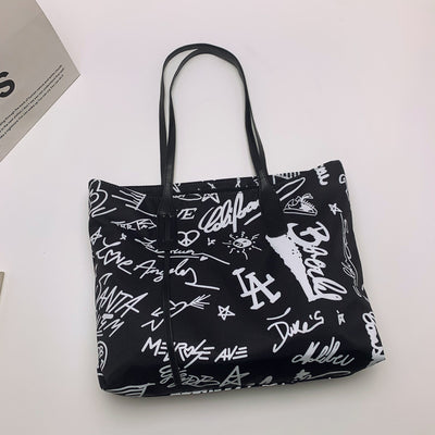 Bolso Canvas Grande con Diseño Graffiti para Mujer - Tendencia Urbana - Image 13