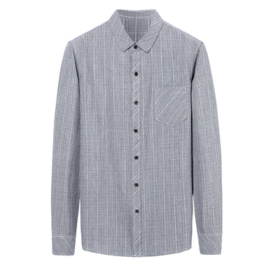 Camisa de Lino y Algodón Manga Larga para Hombre sin Planchado - Image 9