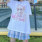 Playera Estampado Girly Suelta Manga Corta Soft Girl