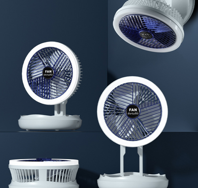 Ventilador de Techo Plegable con Carga USB, Luz LED y 4 Velocidades - Image 12