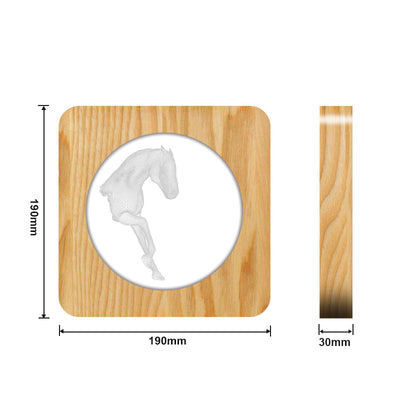 Lámpara Escultural de Madera: Diseño Caballo - Image 9