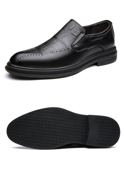 Zapatos de Cuero Puntiagudos Estilo Británico para Hombre - Image 14