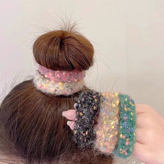 Elástico para Cabello Grueso de Felpa Suave en Colores Vibrantes - Image 2