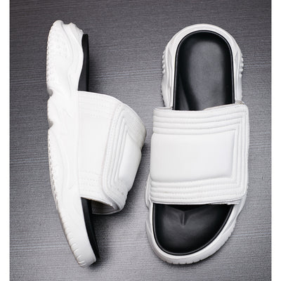 Sandalias Casual de Cuero con Suela Gruesa Verano - Image 9