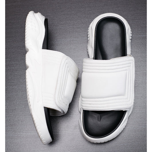 Sandalias Casual de Cuero con Suela Gruesa Verano - Image 9