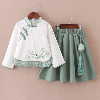 Falda de Verano Estilo Chino Antiguo para Niñas - Image 4