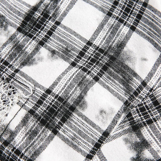 Camisa Cuadros Retro Oversize Manga Corta - Image 2