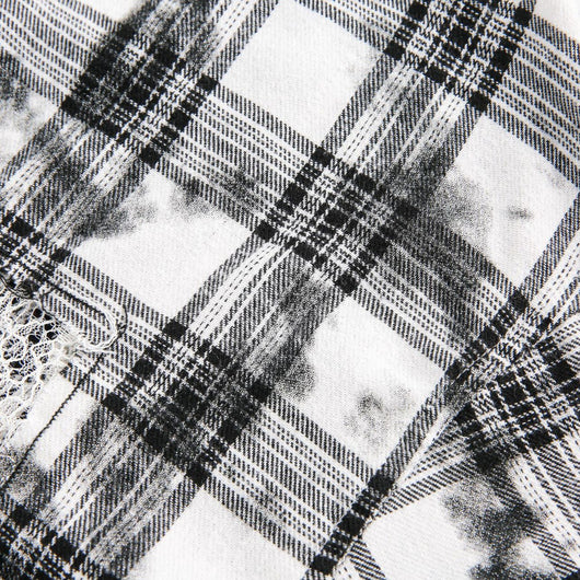 Camisa Cuadros Retro Oversize Manga Corta - Image 2