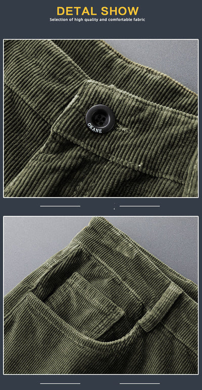 Pantalones Rectos de Felpa para Hombre - Abrigo Otoñal Plus - Image 17